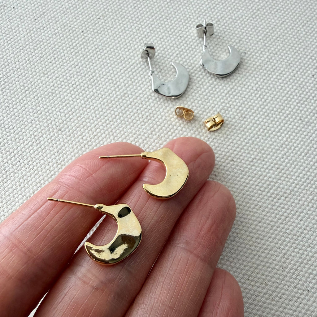 Simple Slice Hoop Earrings