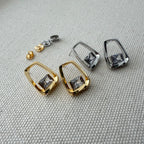 Rectangle Tab Earrings