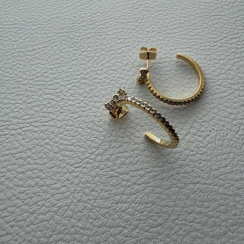 Micro Bow Hoop Earrings