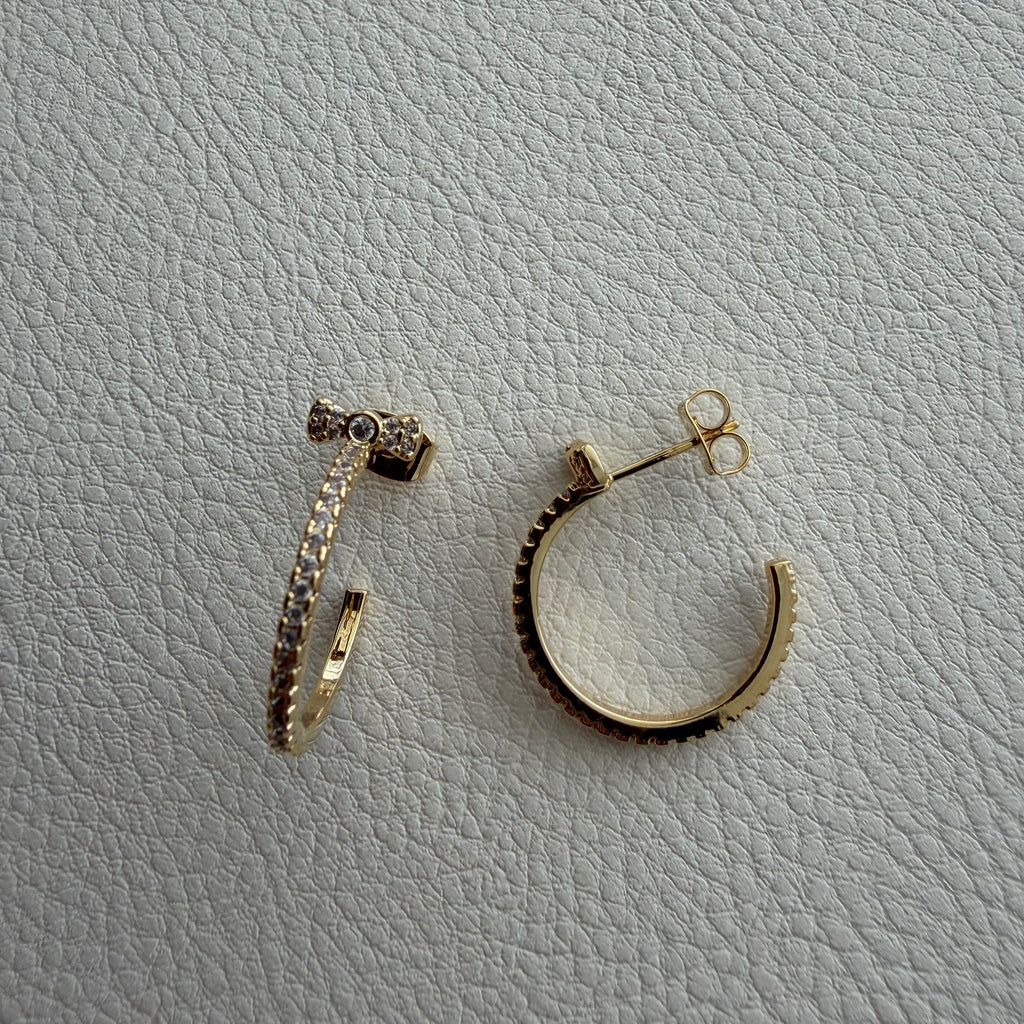 Micro Bow Hoop Earrings