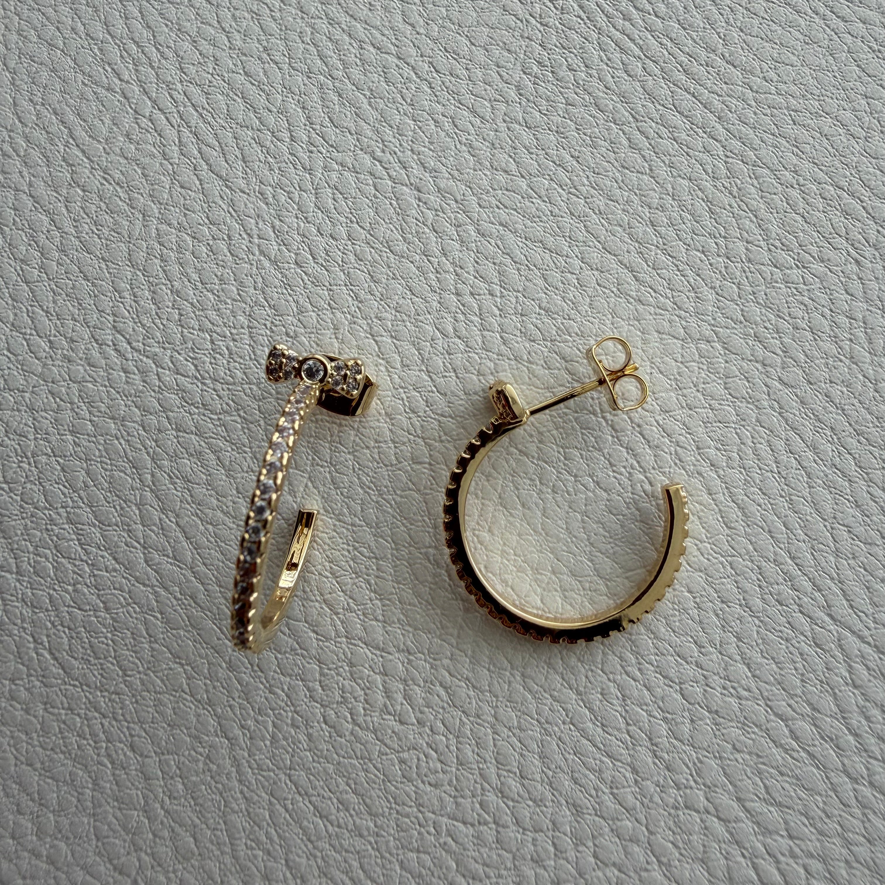 Micro Bow Hoop Earrings