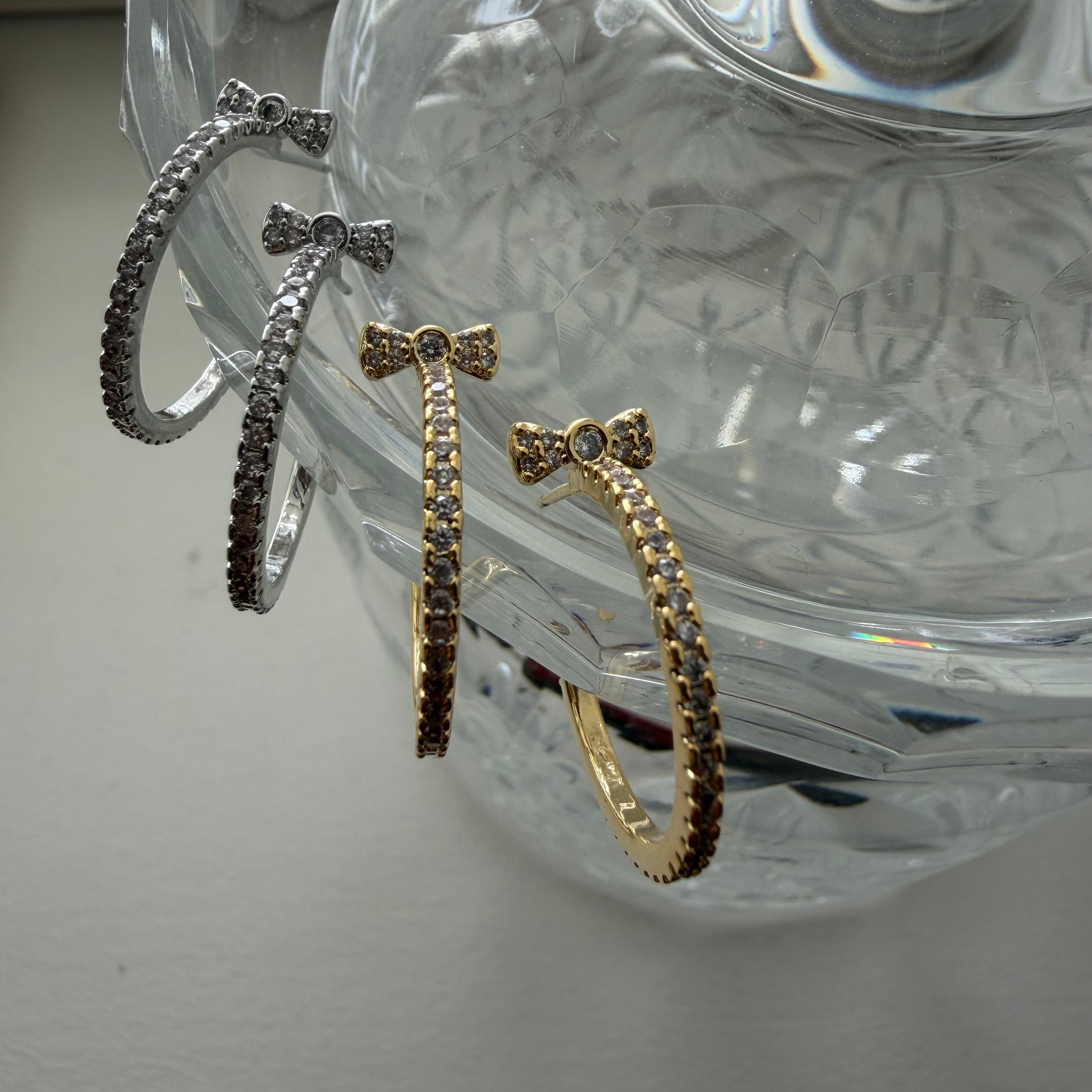 Micro Bow Hoop Earrings