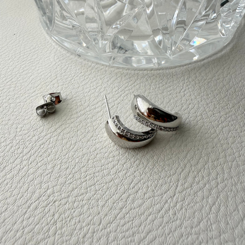 CZ Stripe Earrings