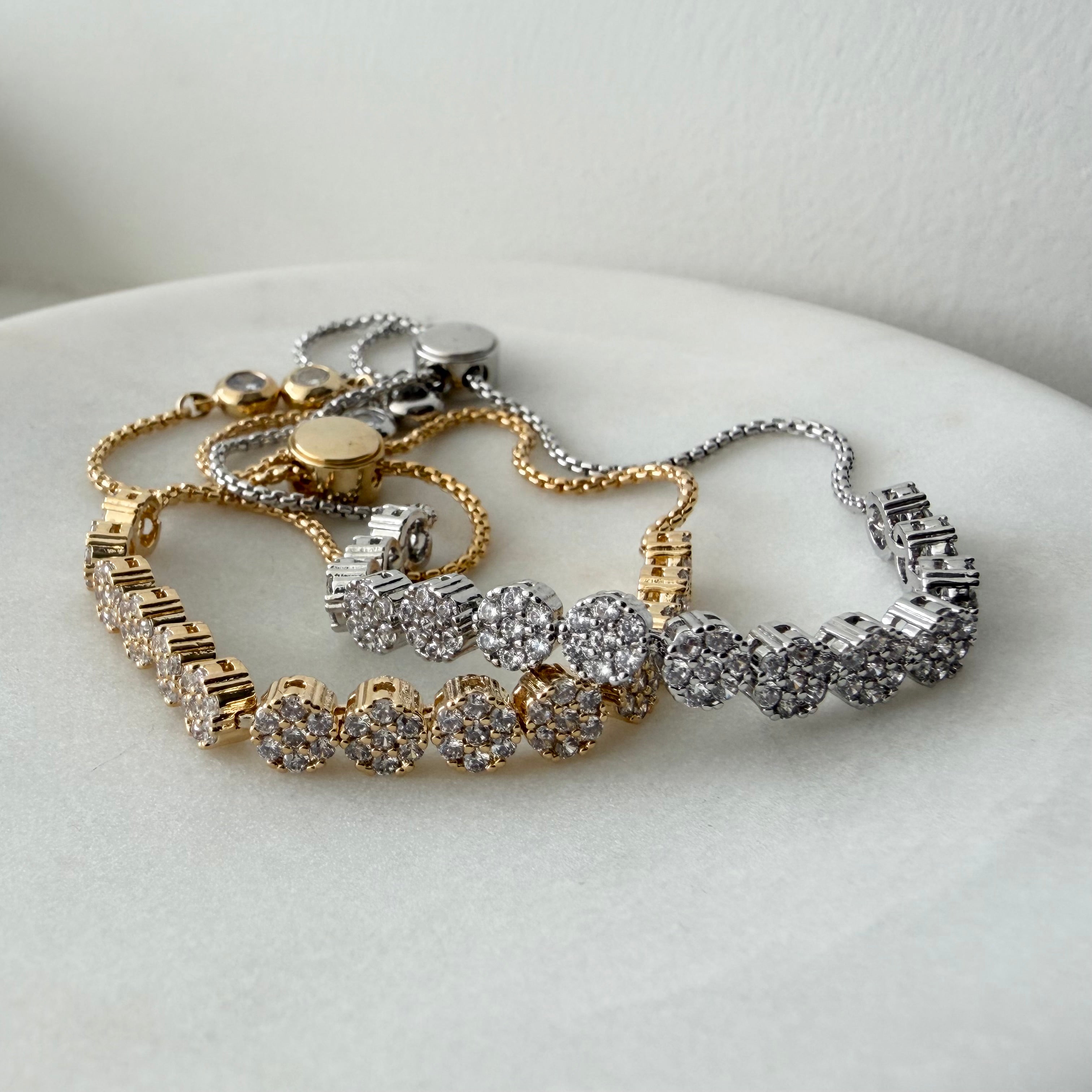 Pavé Disc Tennis Bracelet