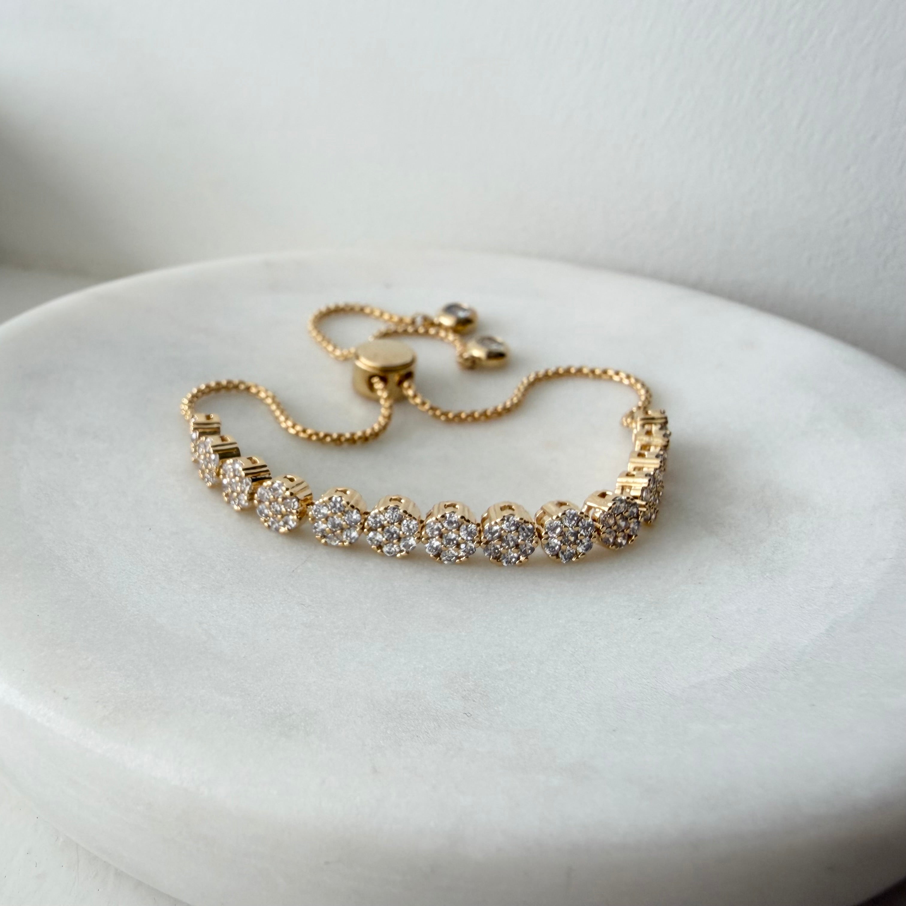 Pavé Disc Tennis Bracelet