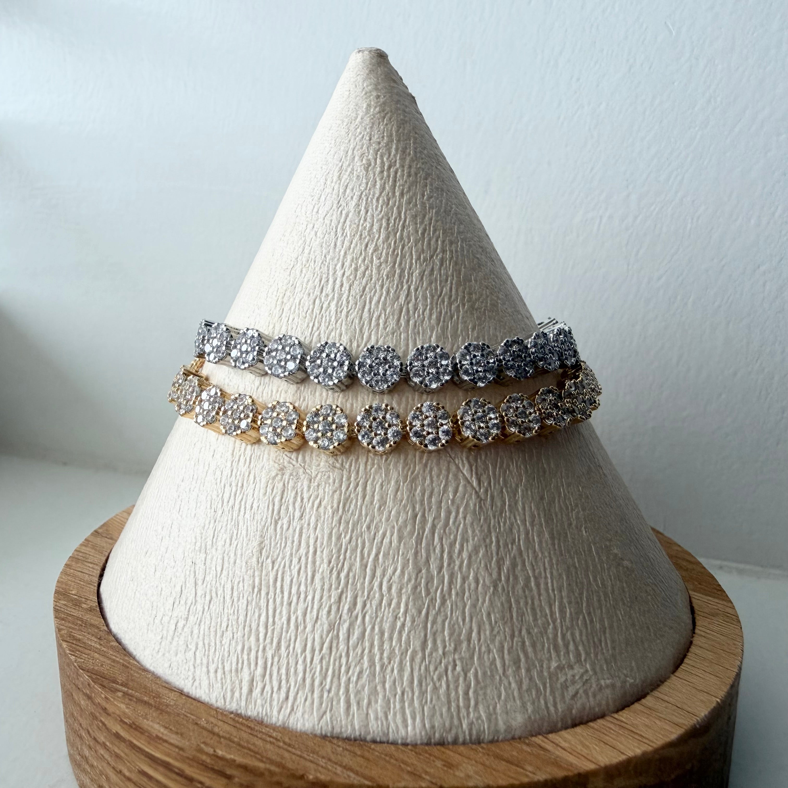 Pavé Disc Tennis Bracelet