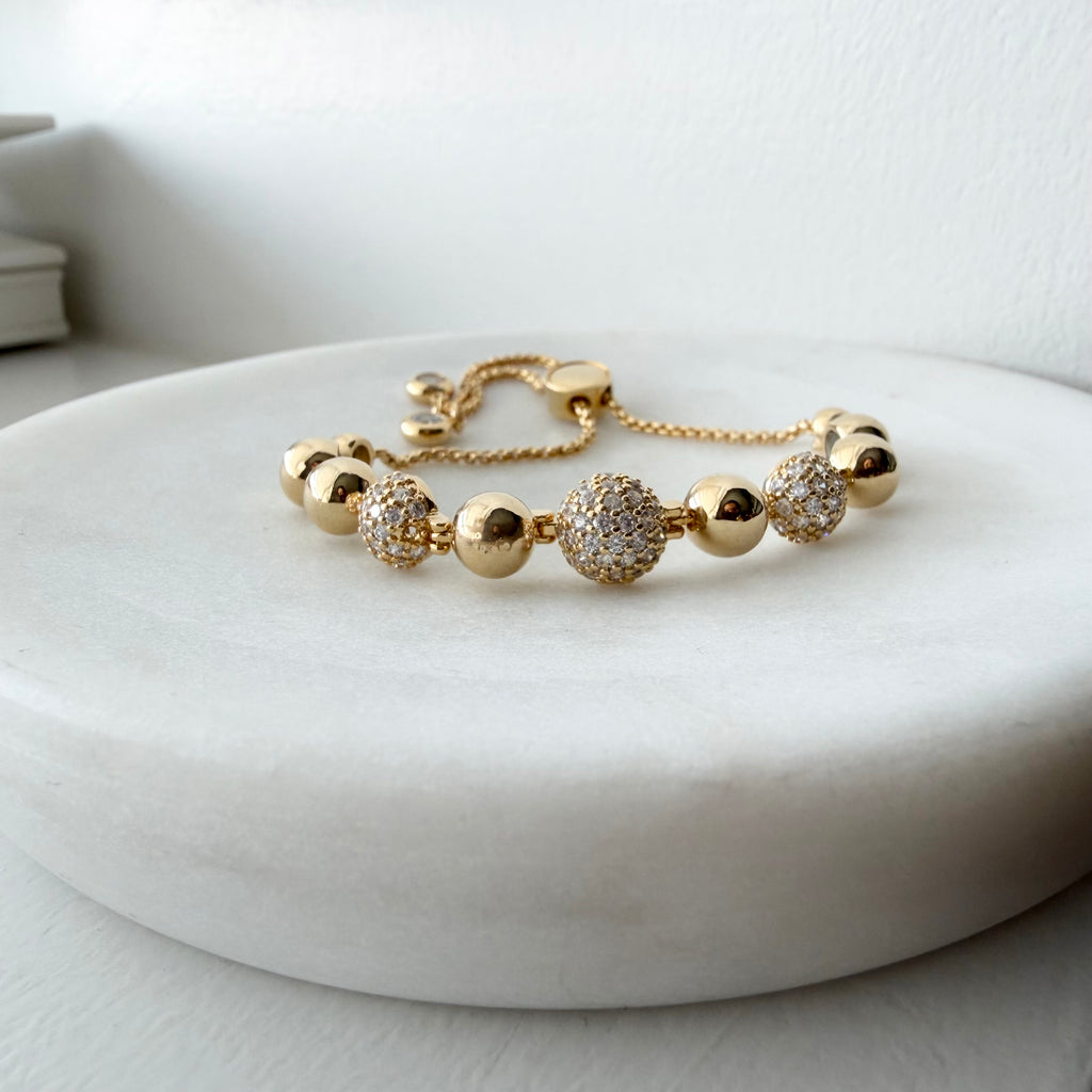 Beaded Ball Brilliance Tennis Bracelet