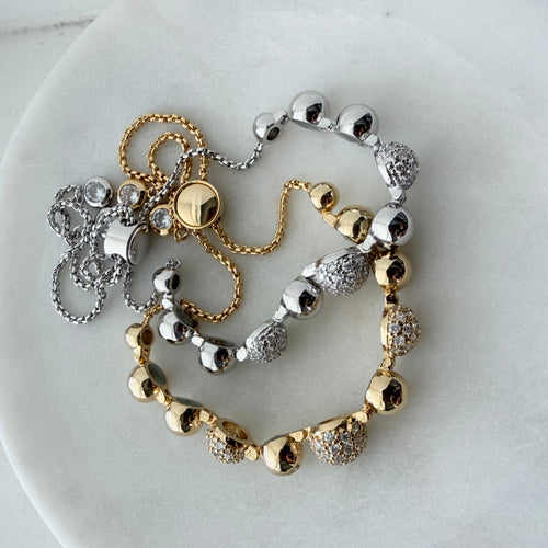 Beaded Ball Brilliance Tennis Bracelet