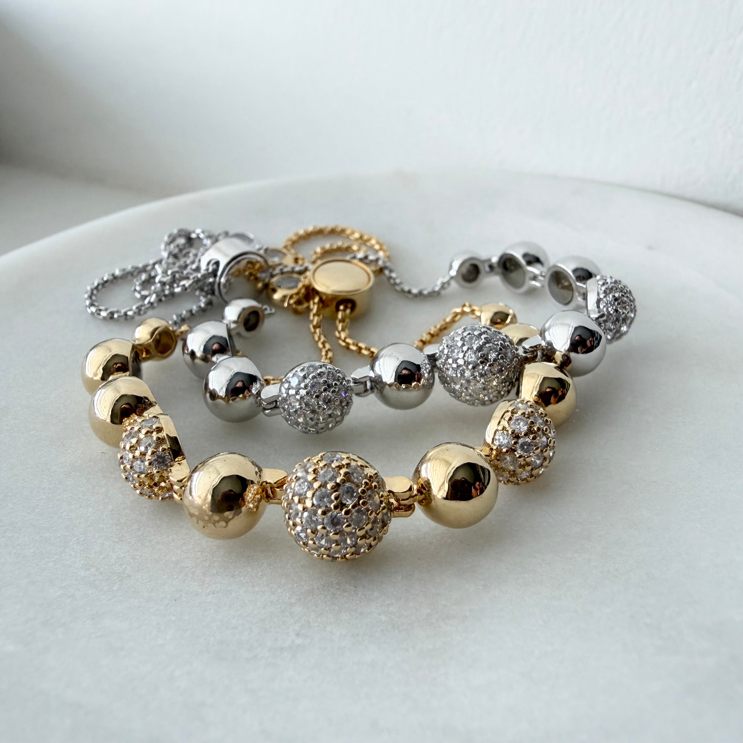 Beaded Ball Brilliance Tennis Bracelet