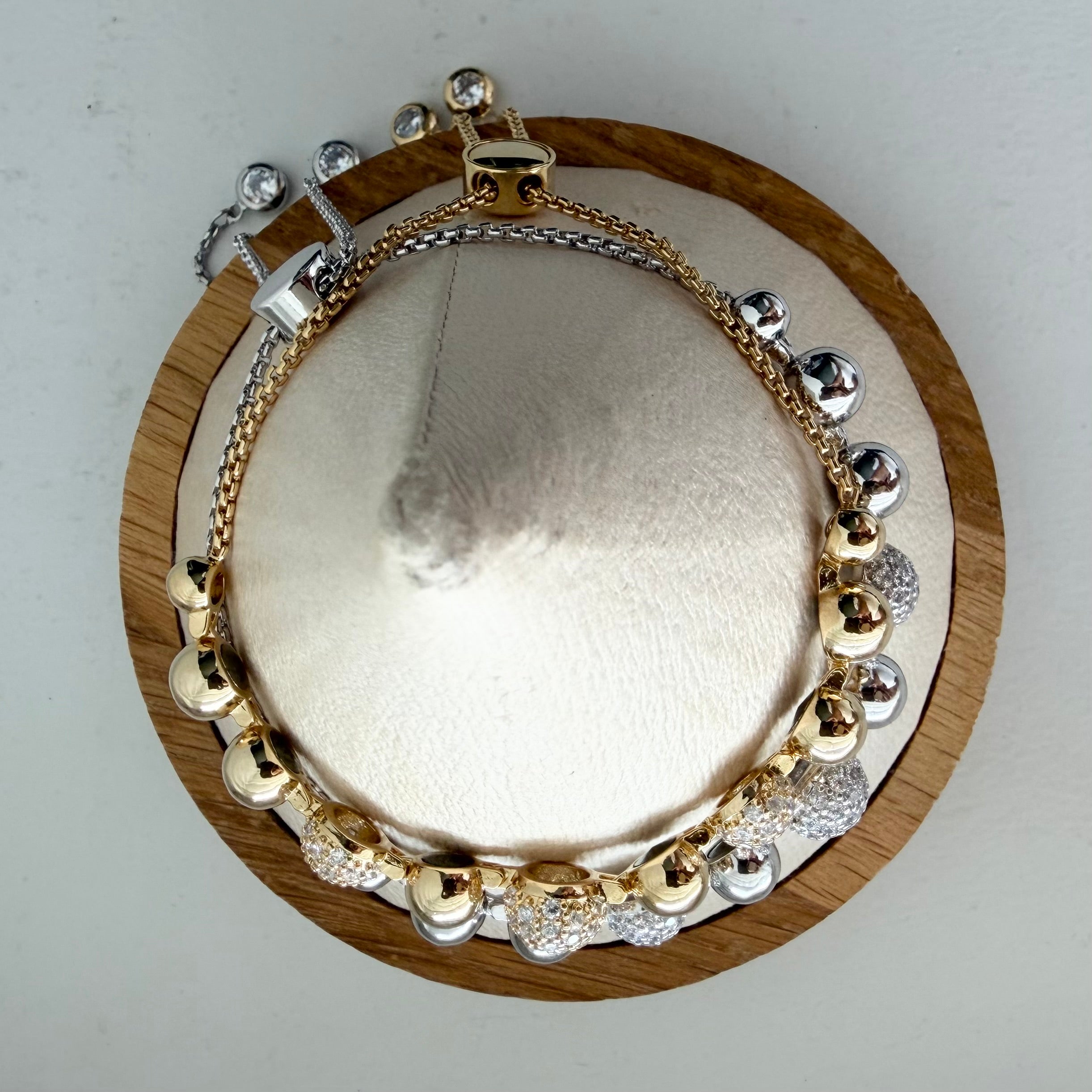 Beaded Ball Brilliance Tennis Bracelet