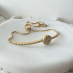Big Disc Bangle Slider Bracelet