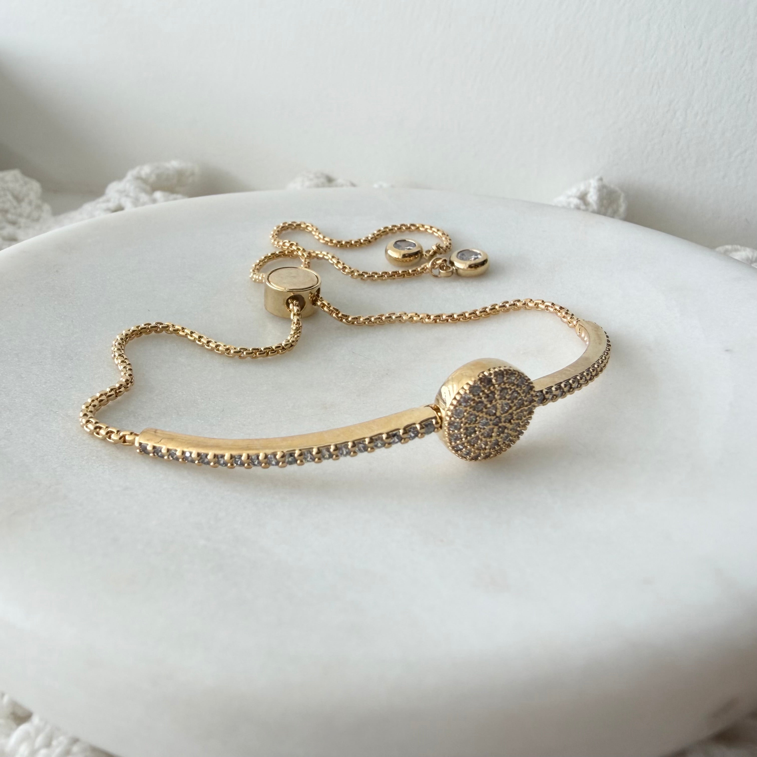 Big Disc Bangle Slider Bracelet