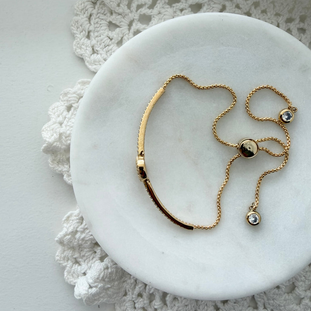 Big Disc Bangle Slider Bracelet