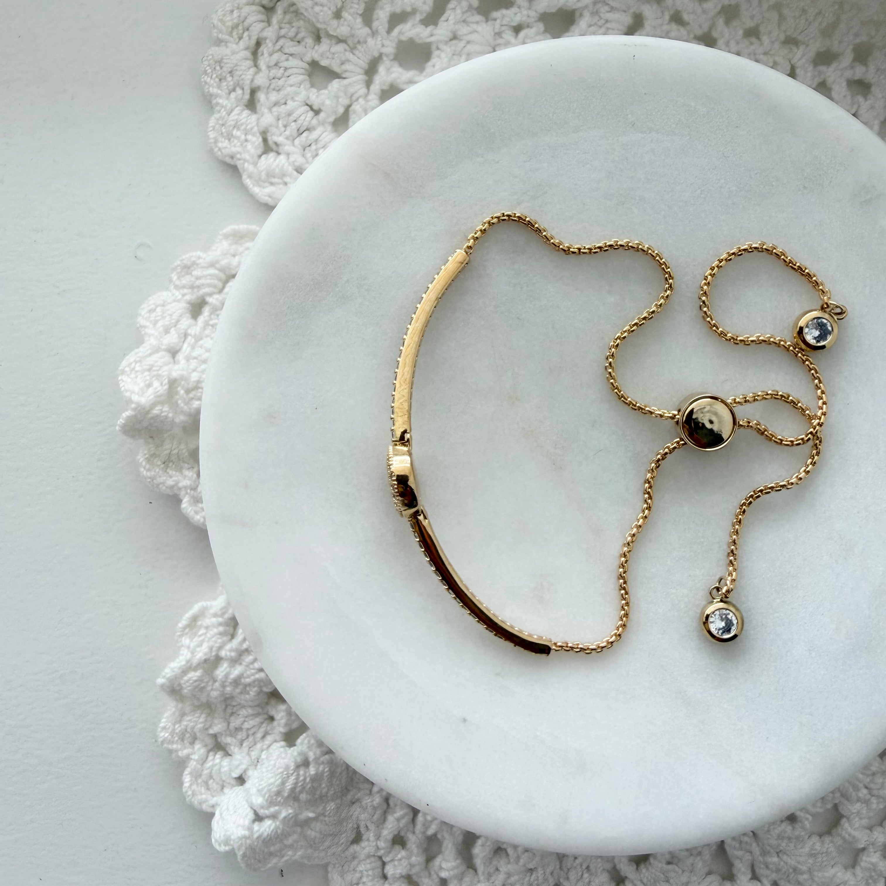 Big Disc Bangle Slider Bracelet