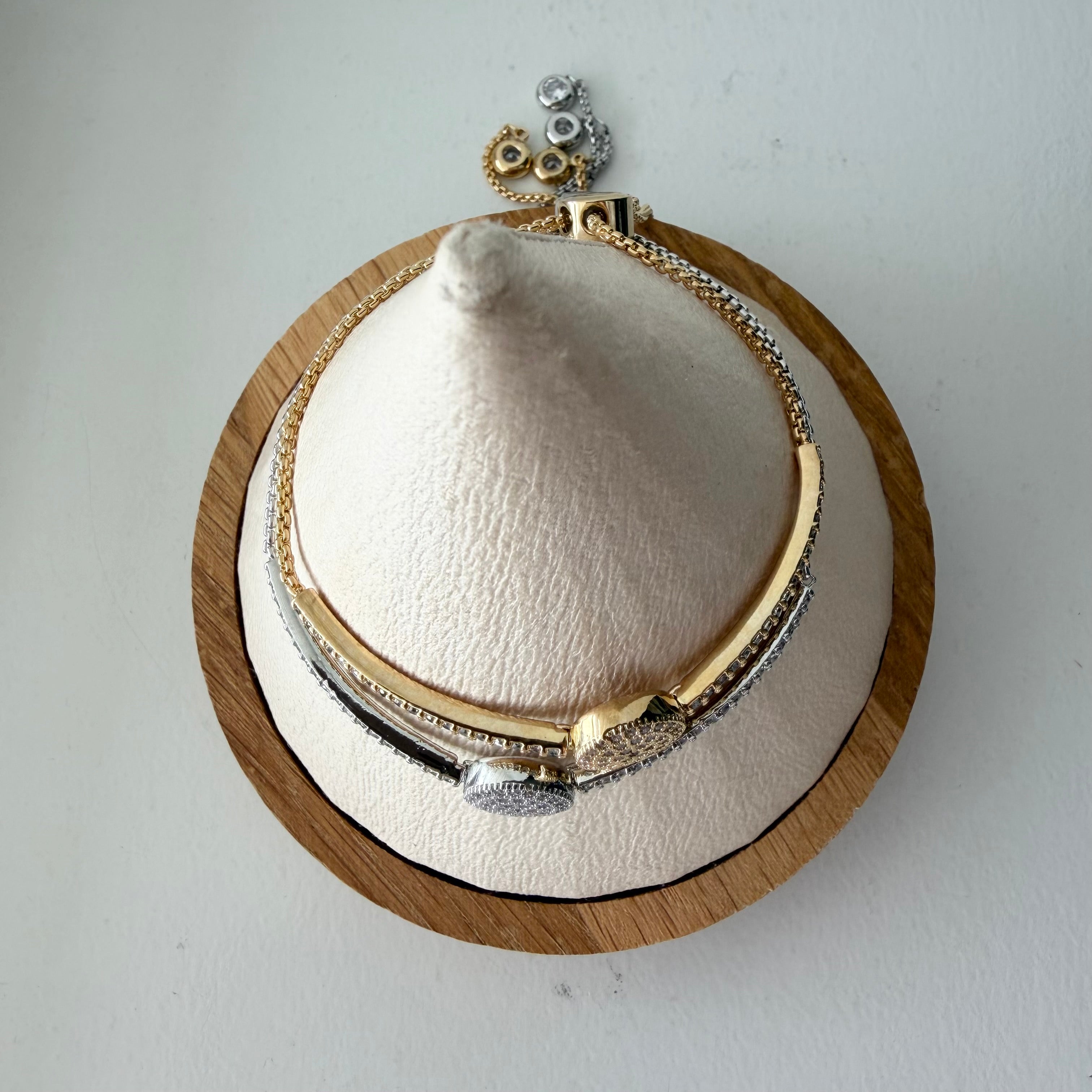 Big Disc Bangle Slider Bracelet