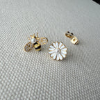 Bumblebee and Daisy Mismatch Earrings