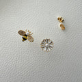 Bumblebee and Daisy Mismatch Earrings