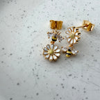 Bumblebee and Daisy Dangle Earrings