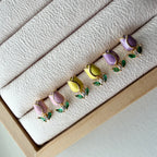 Enamel Tulip Earrings