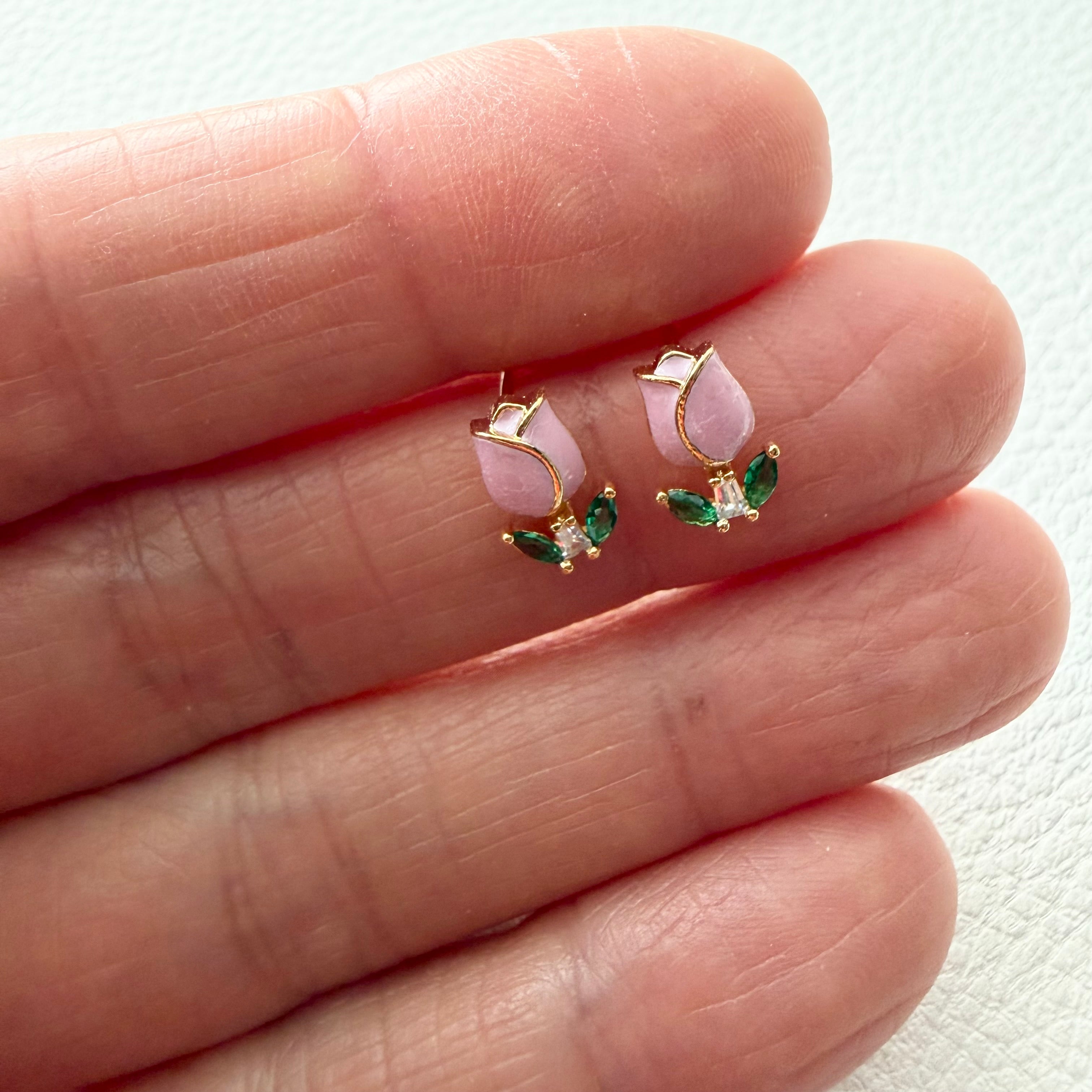 Enamel Tulip Earrings
