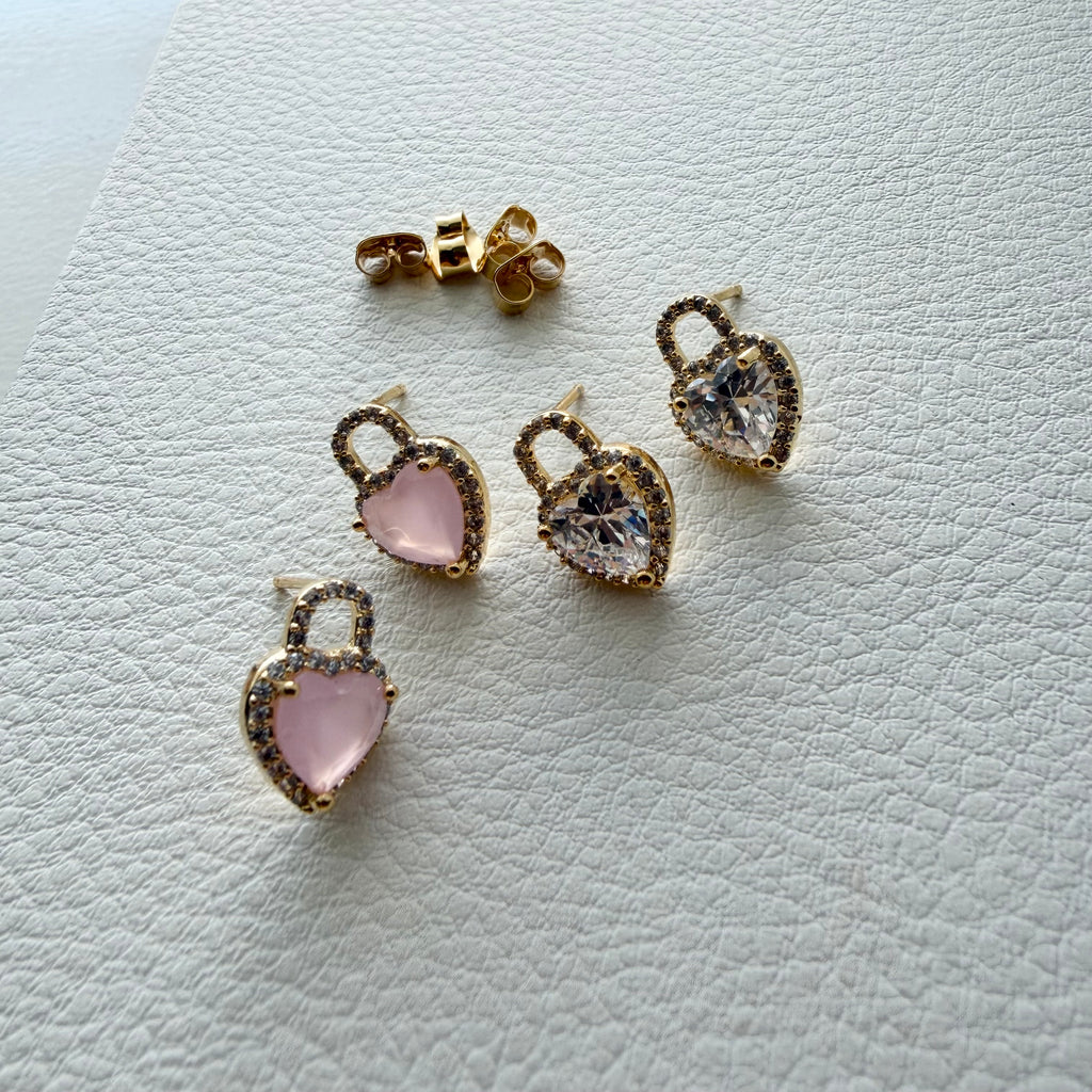 Heart Padlock Earrings