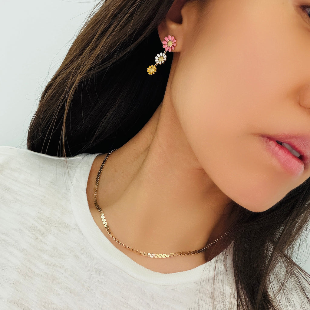 Daisy Pop Enamel Earrings