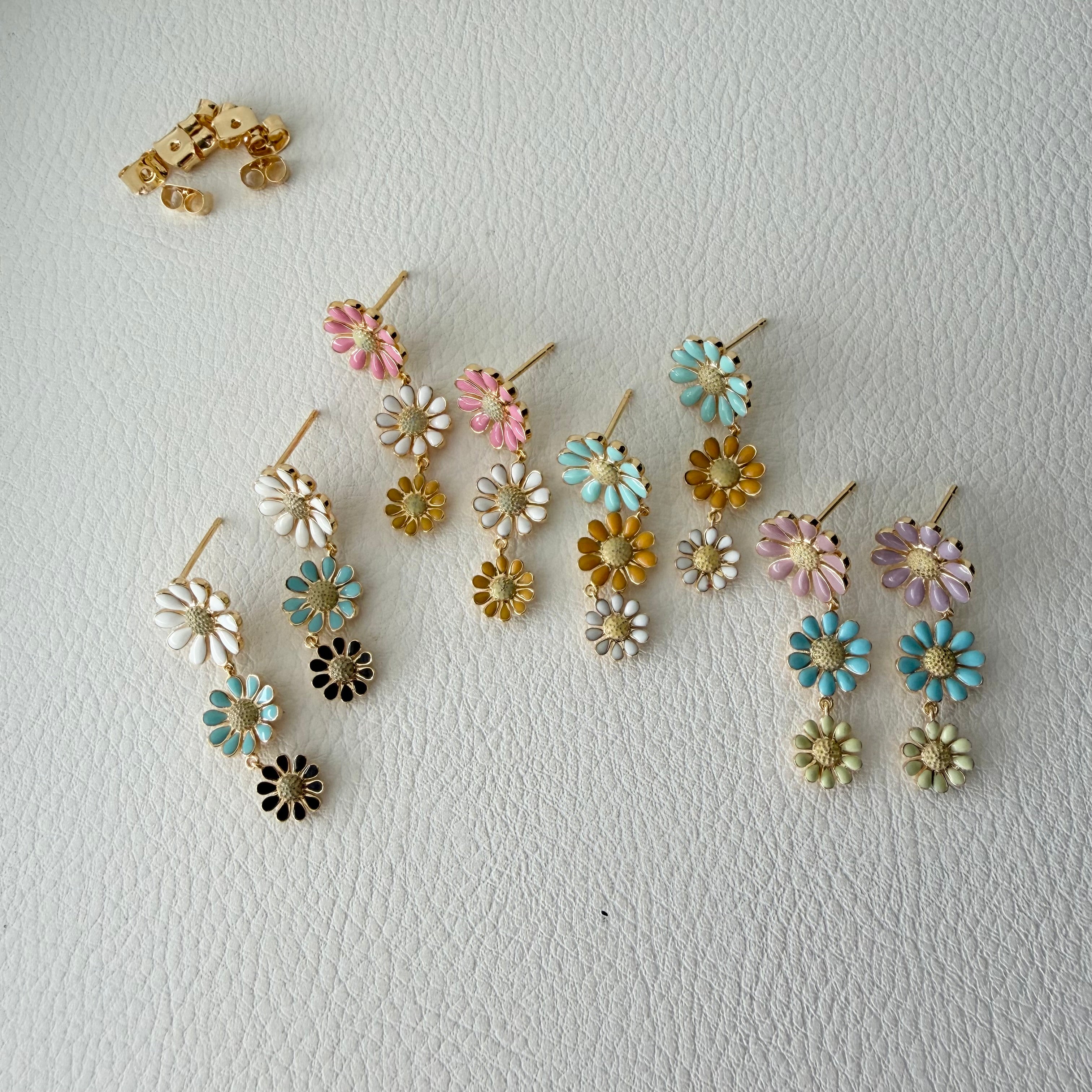 Daisy Pop Enamel Earrings