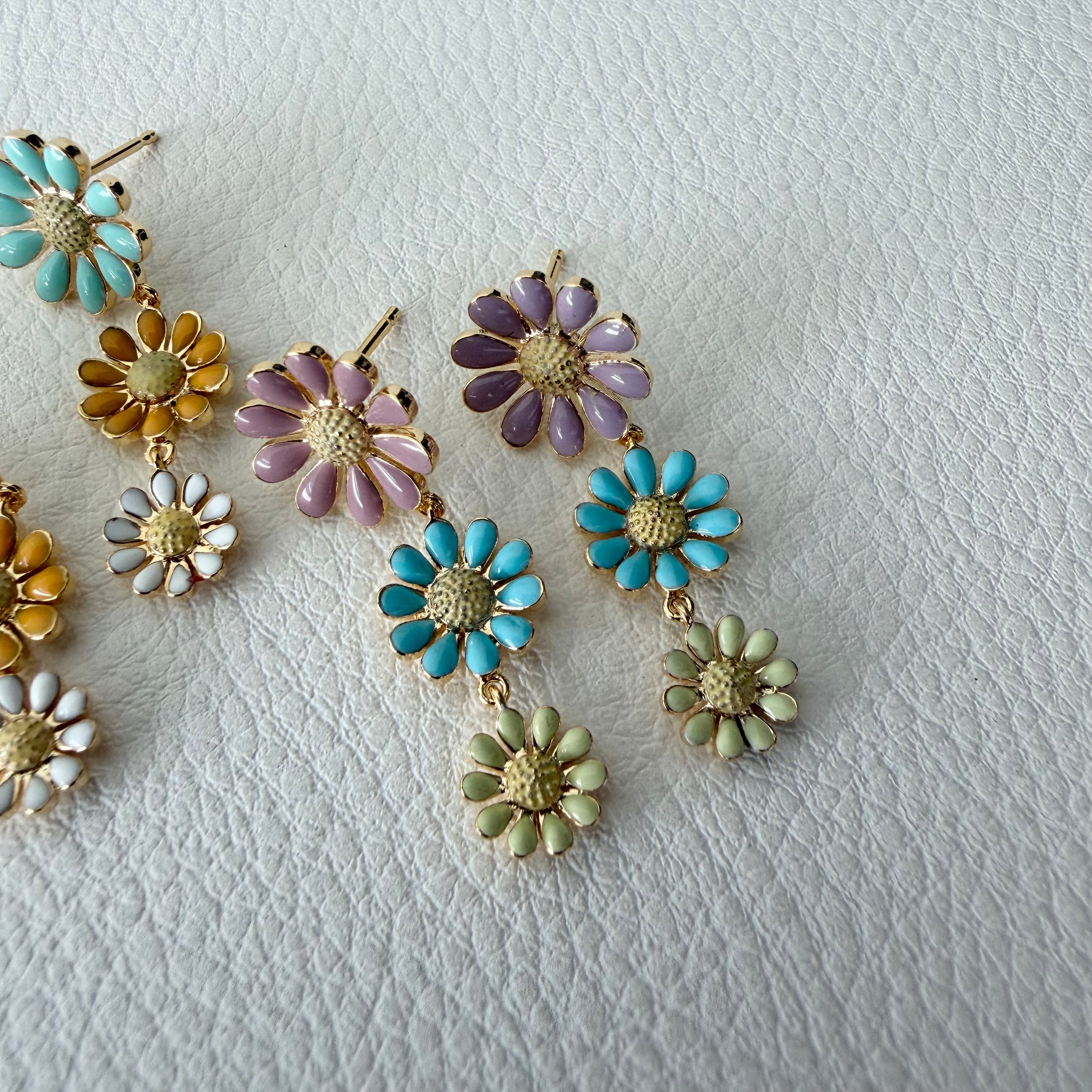 Daisy Pop Enamel Earrings