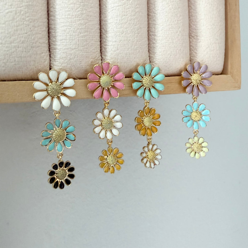 Daisy Pop Enamel Earrings