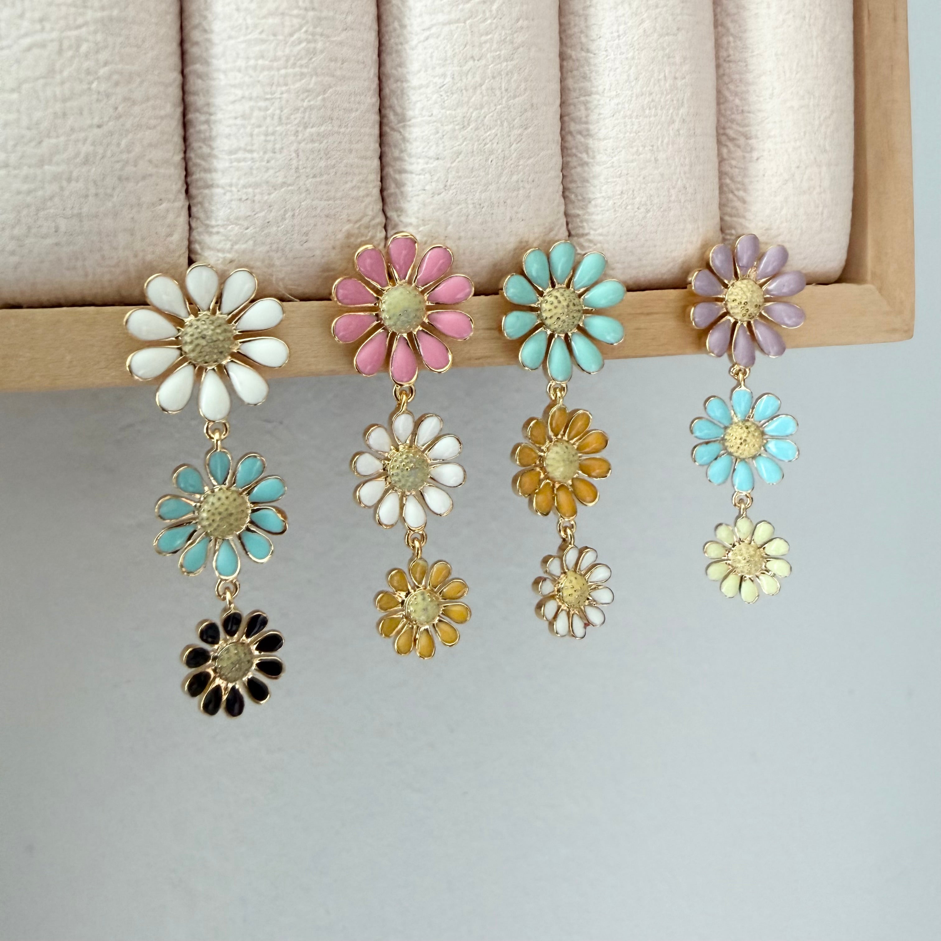Daisy Pop Enamel Earrings