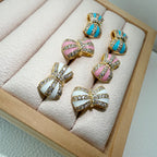 Sassy Bow Enamel Earrings