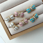 Sassy Bow Enamel Earrings