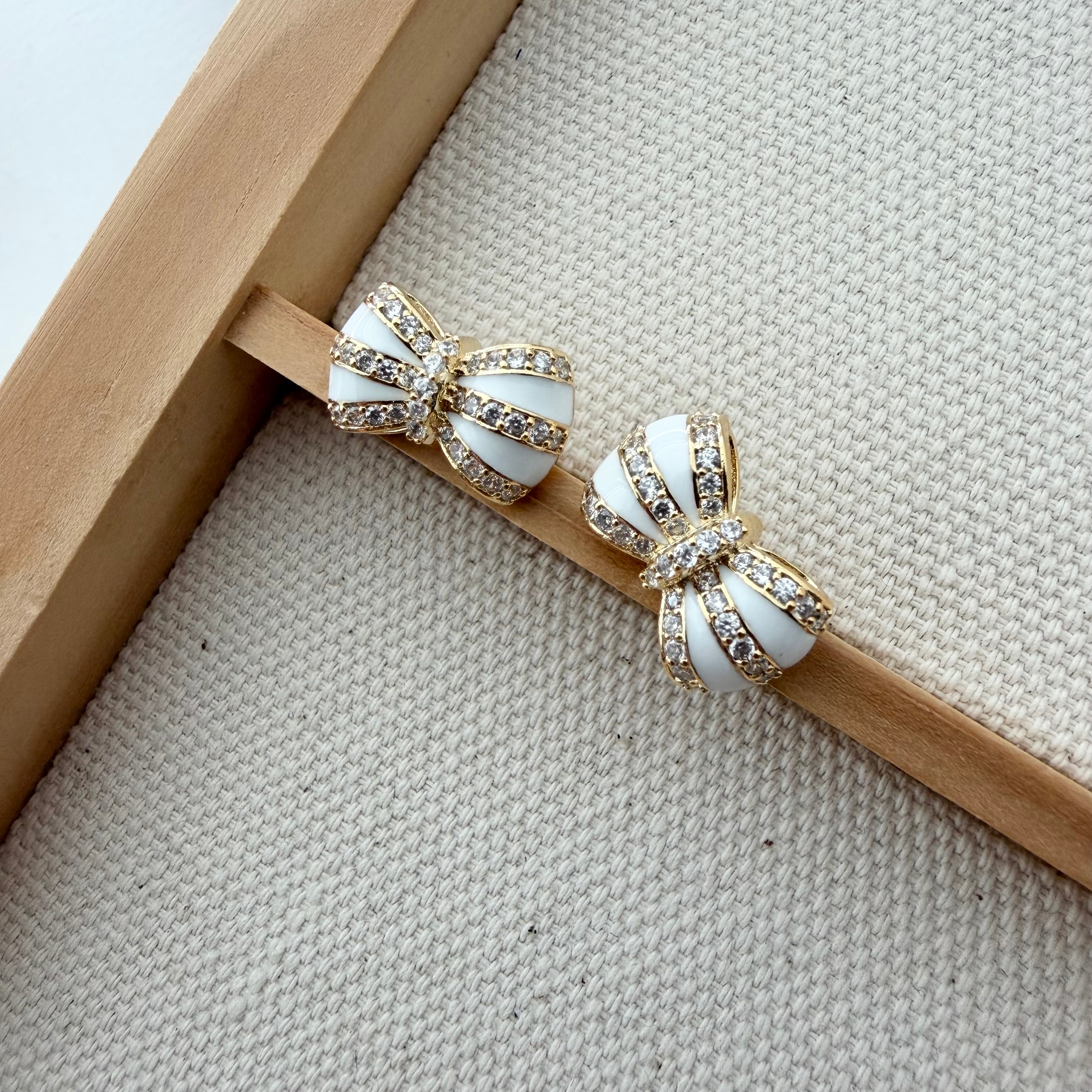 Sassy Bow Enamel Earrings