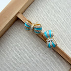 Sassy Bow Enamel Earrings