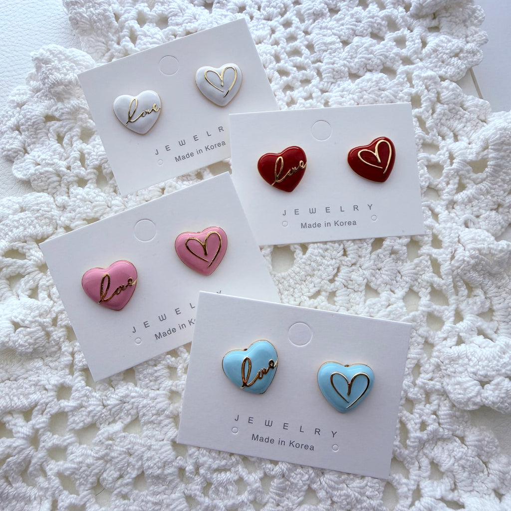 Love Crush Enamel Earrings