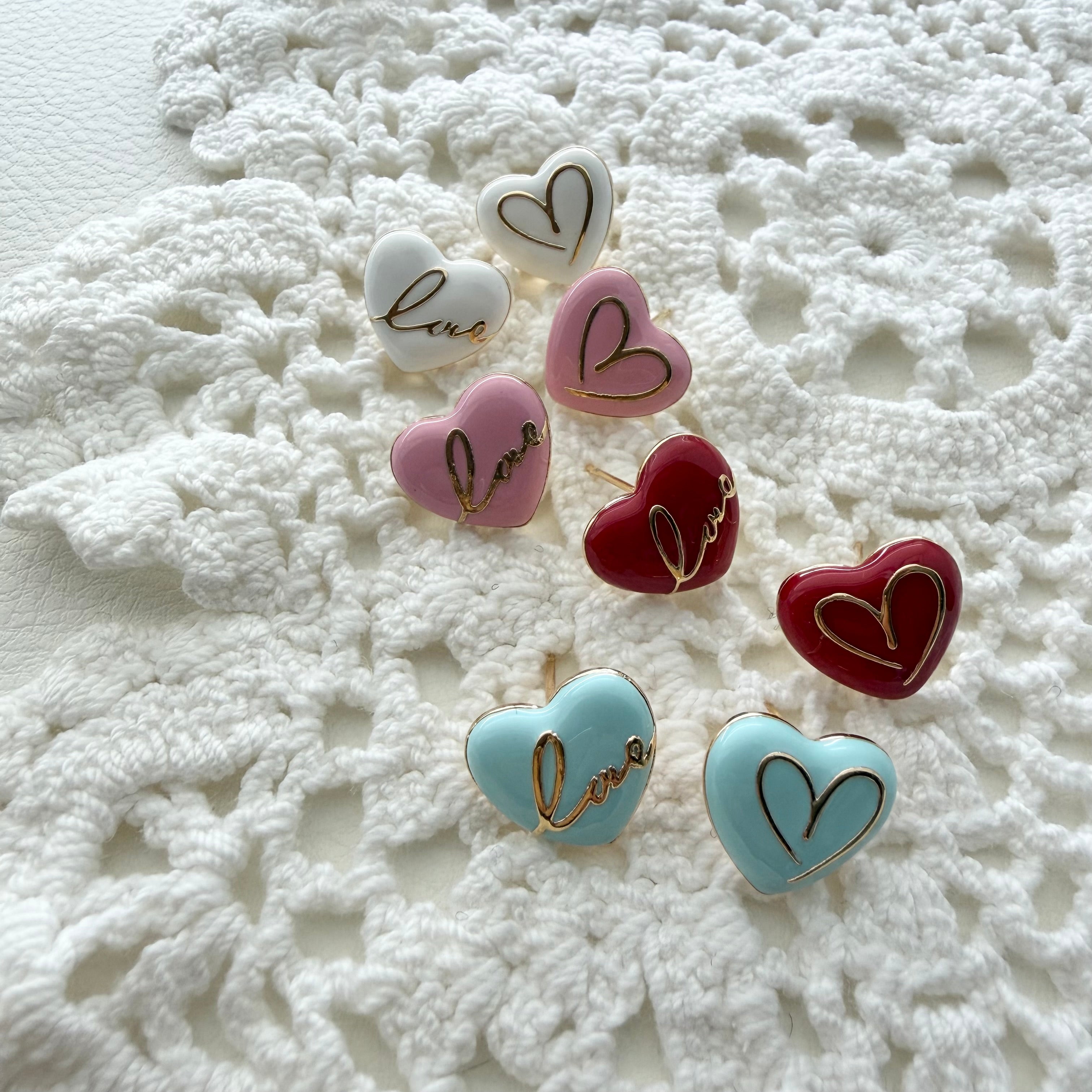 Love Crush Enamel Earrings