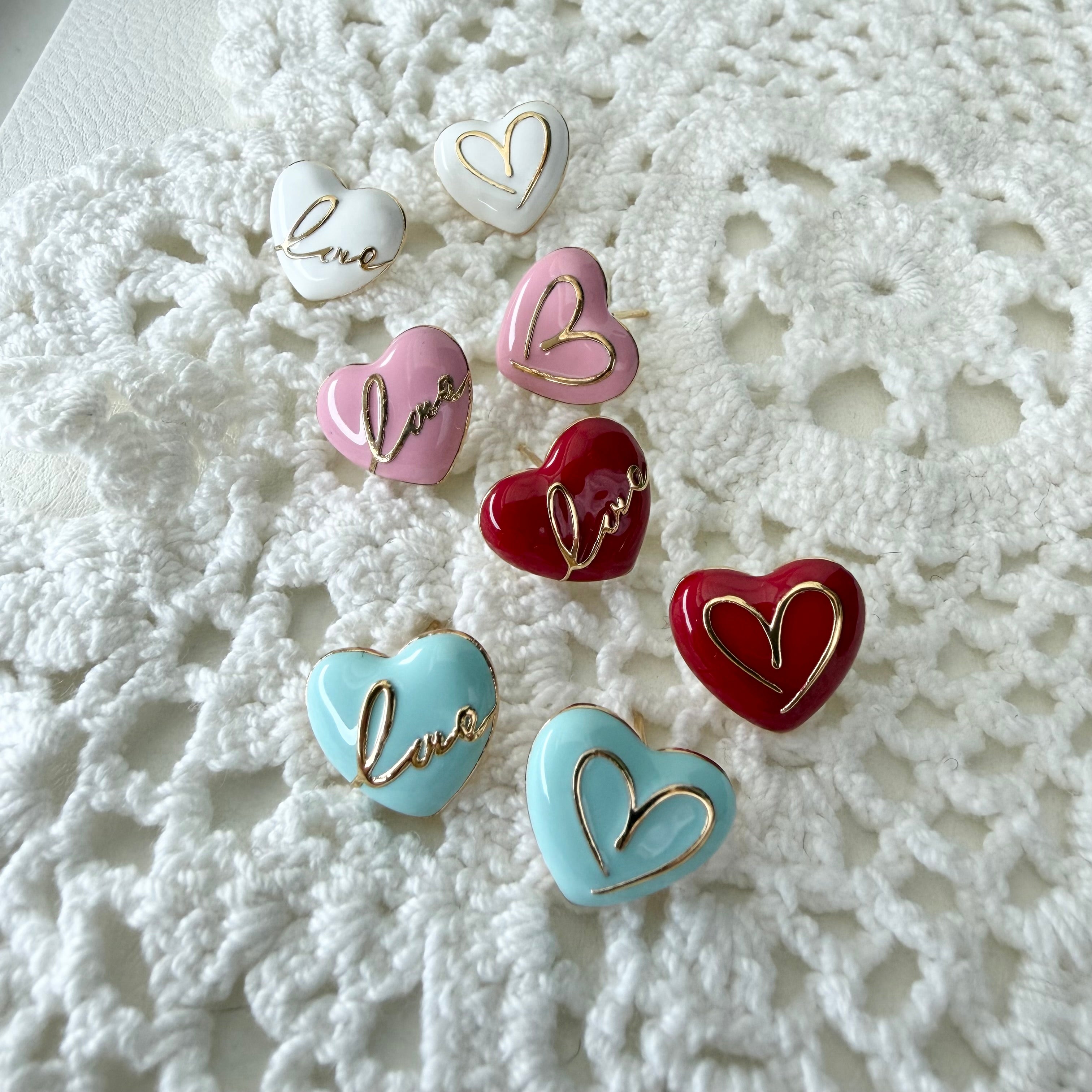 Love Crush Enamel Earrings