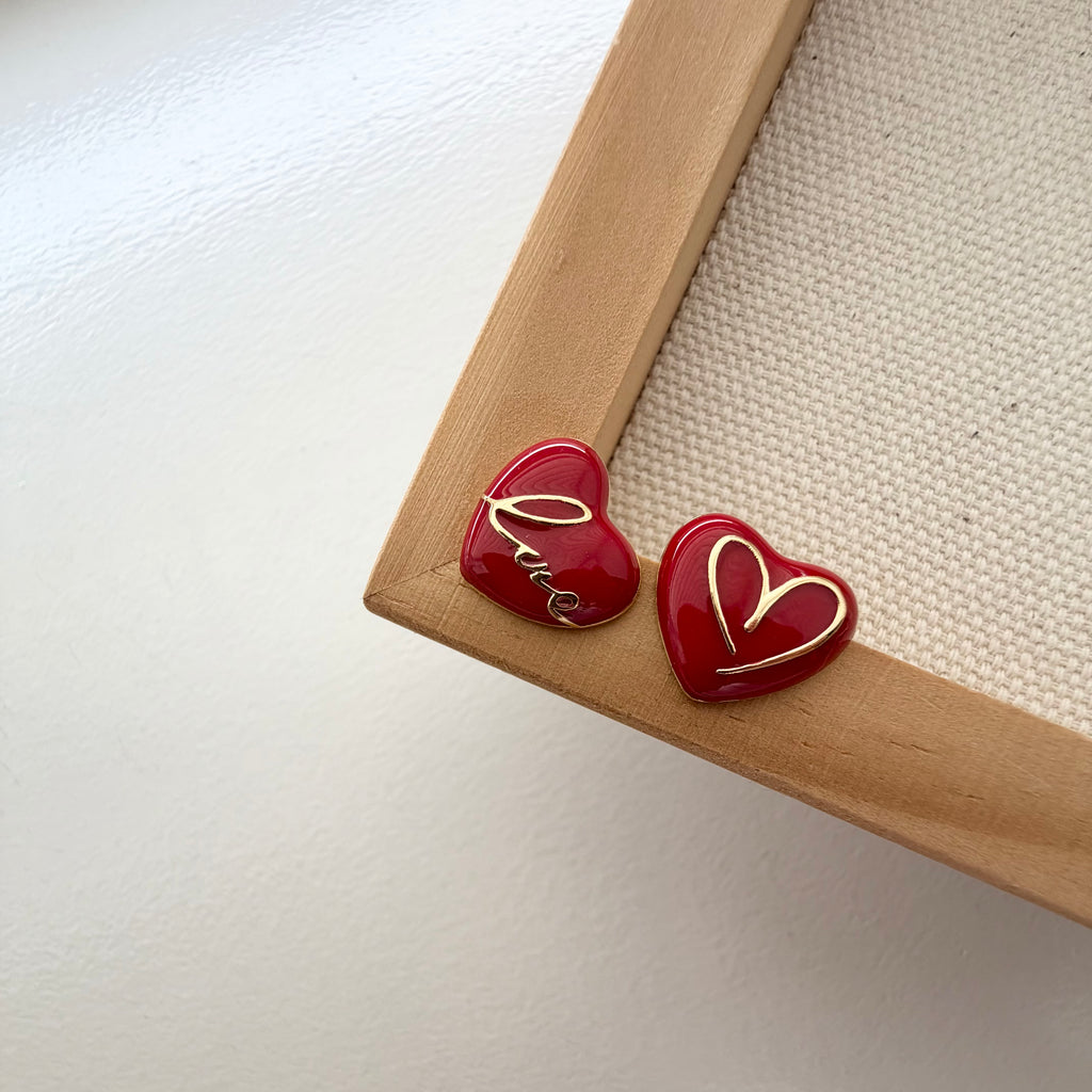 Love Crush Enamel Earrings