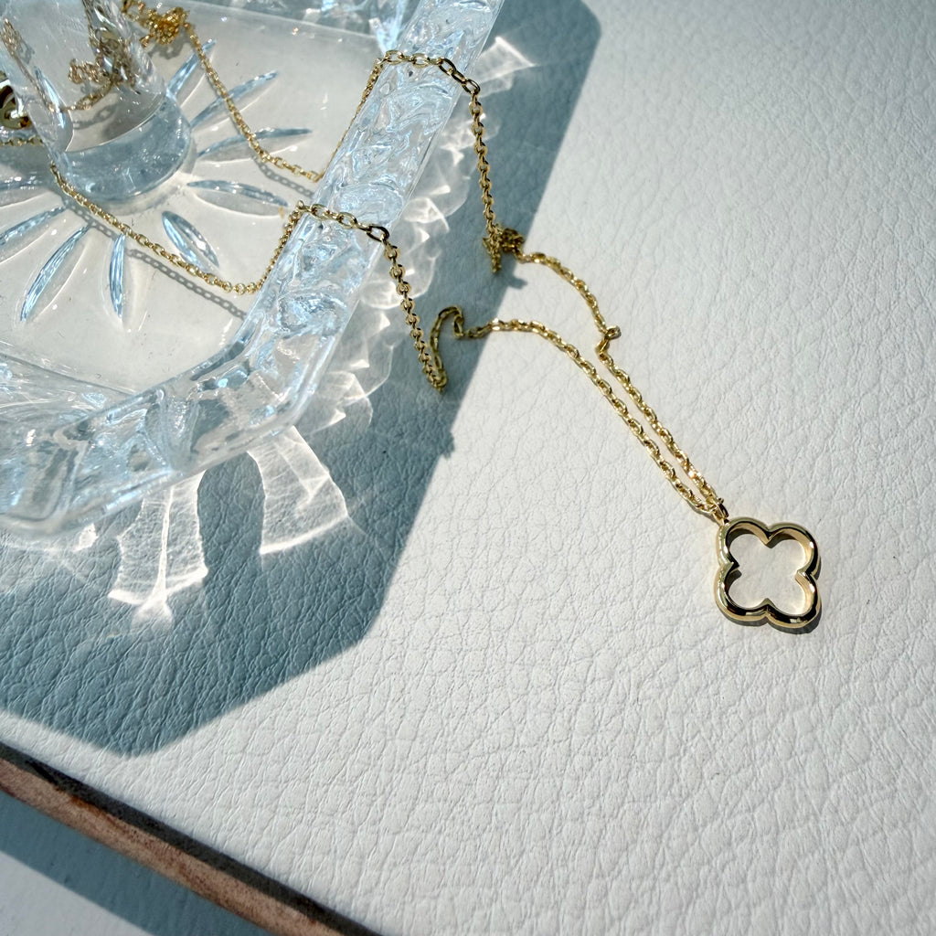 Simple Quatrefoil Clover Necklace