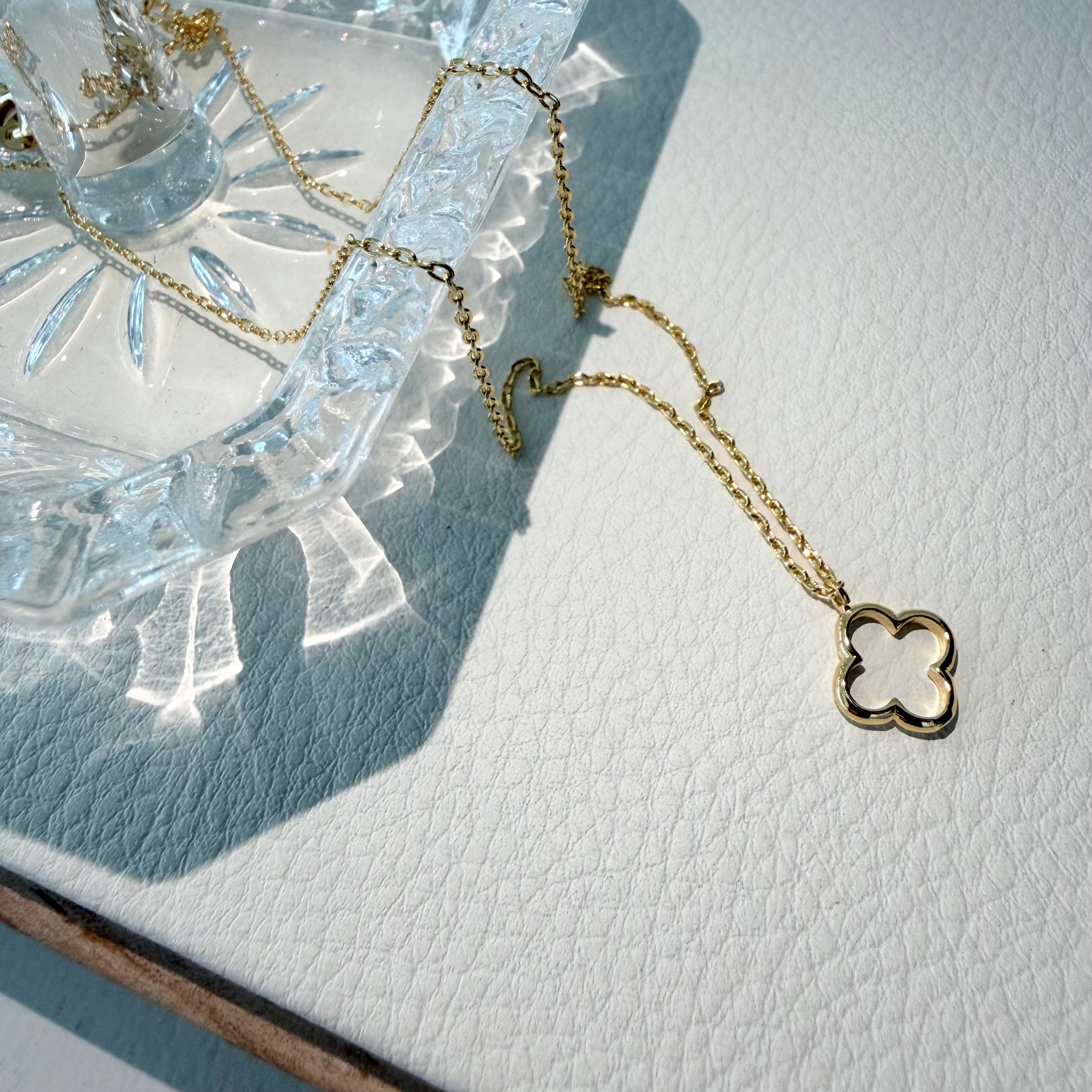 Simple Quatrefoil Clover Necklace