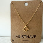 Simple Quatrefoil Clover Necklace