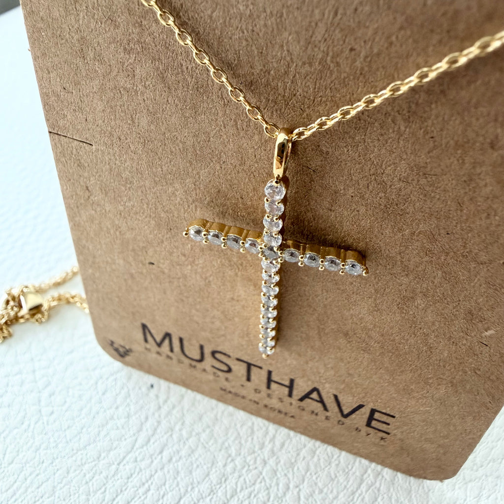 Bling Cross Necklace