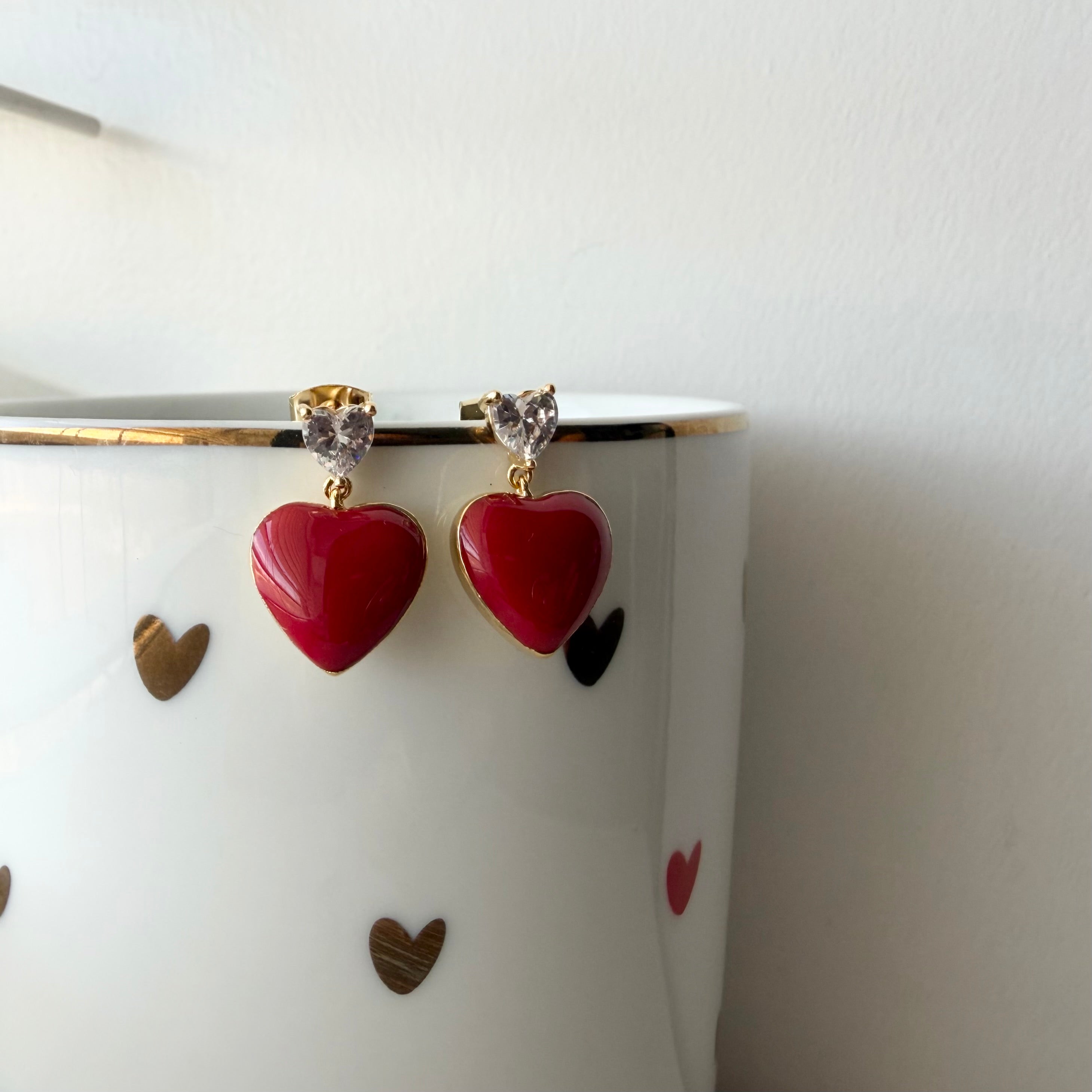 Juicy Heart Enamel Earrings
