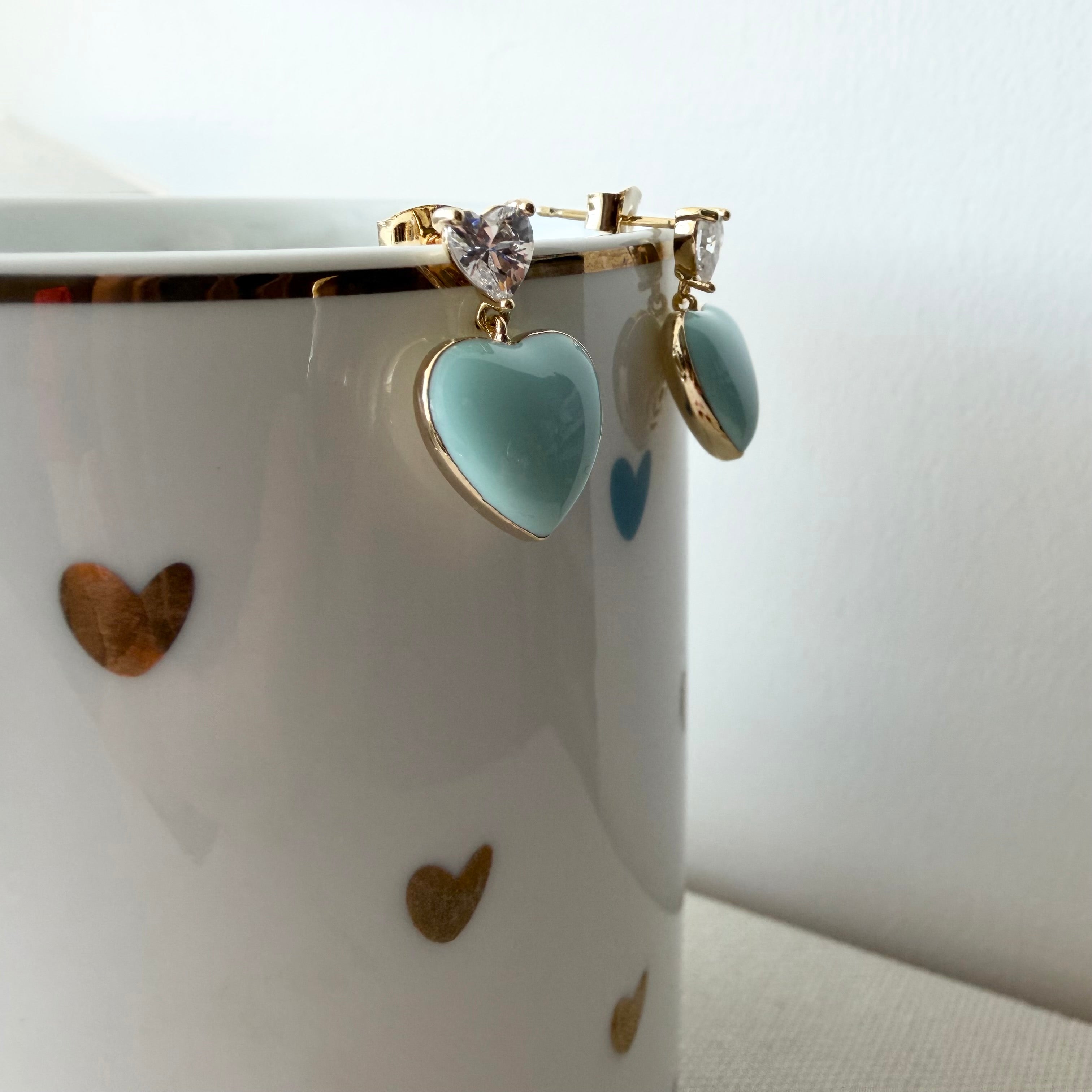 Juicy Heart Enamel Earrings