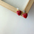 Juicy Heart Enamel Earrings