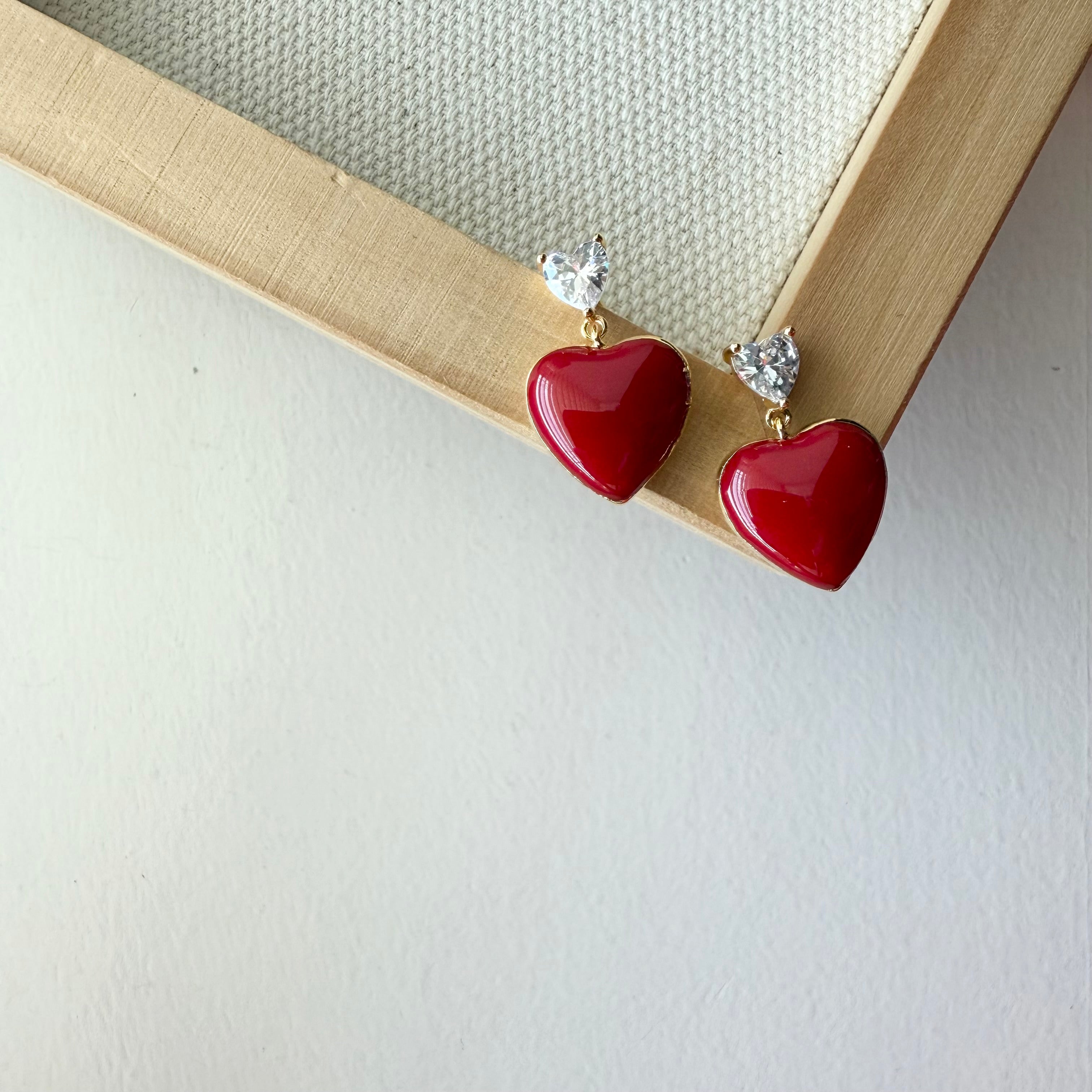 Juicy Heart Enamel Earrings