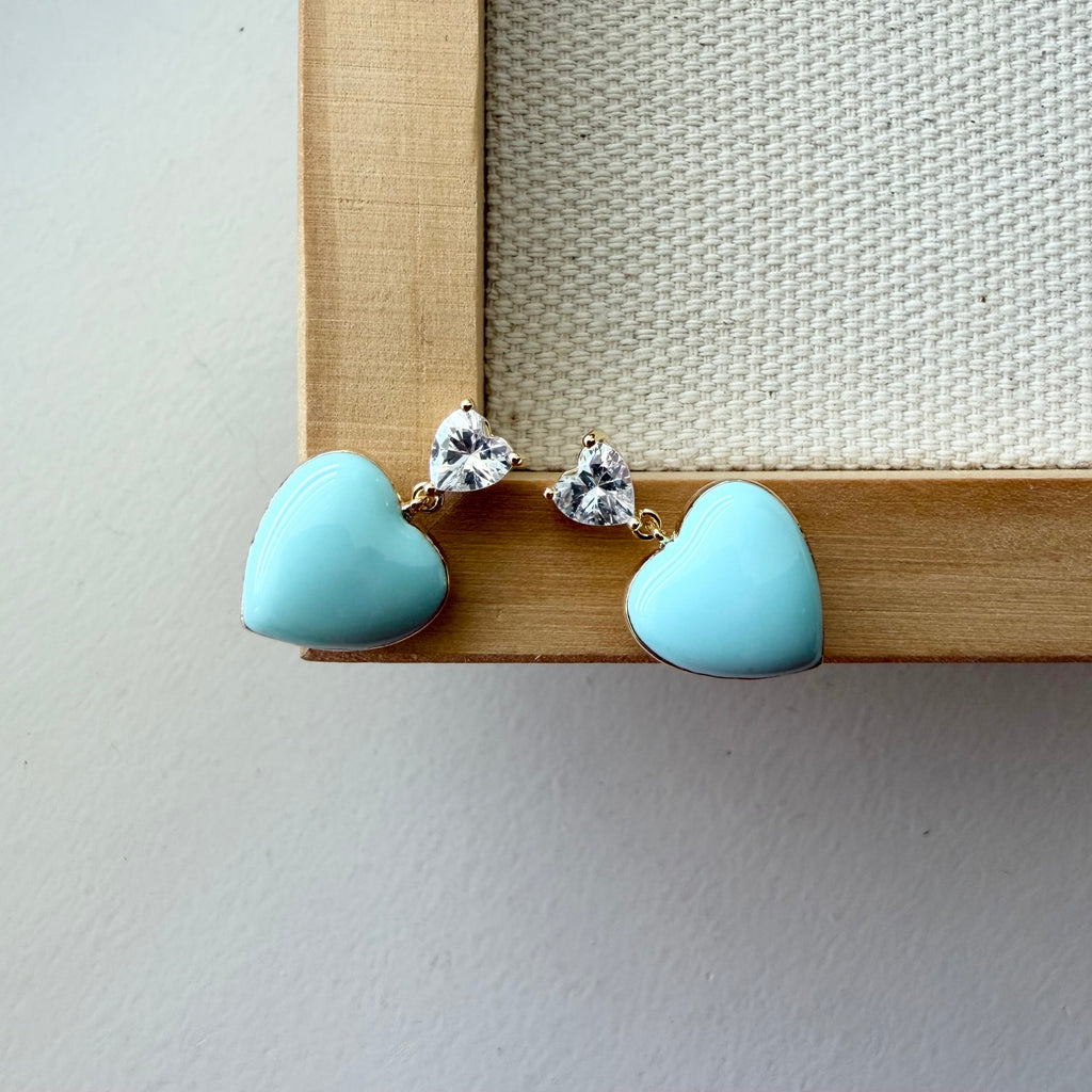 Juicy Heart Enamel Earrings