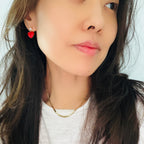 Juicy Heart Enamel Earrings