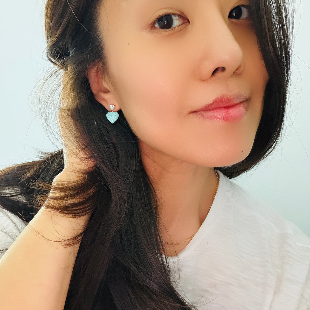 Juicy Heart Enamel Earrings