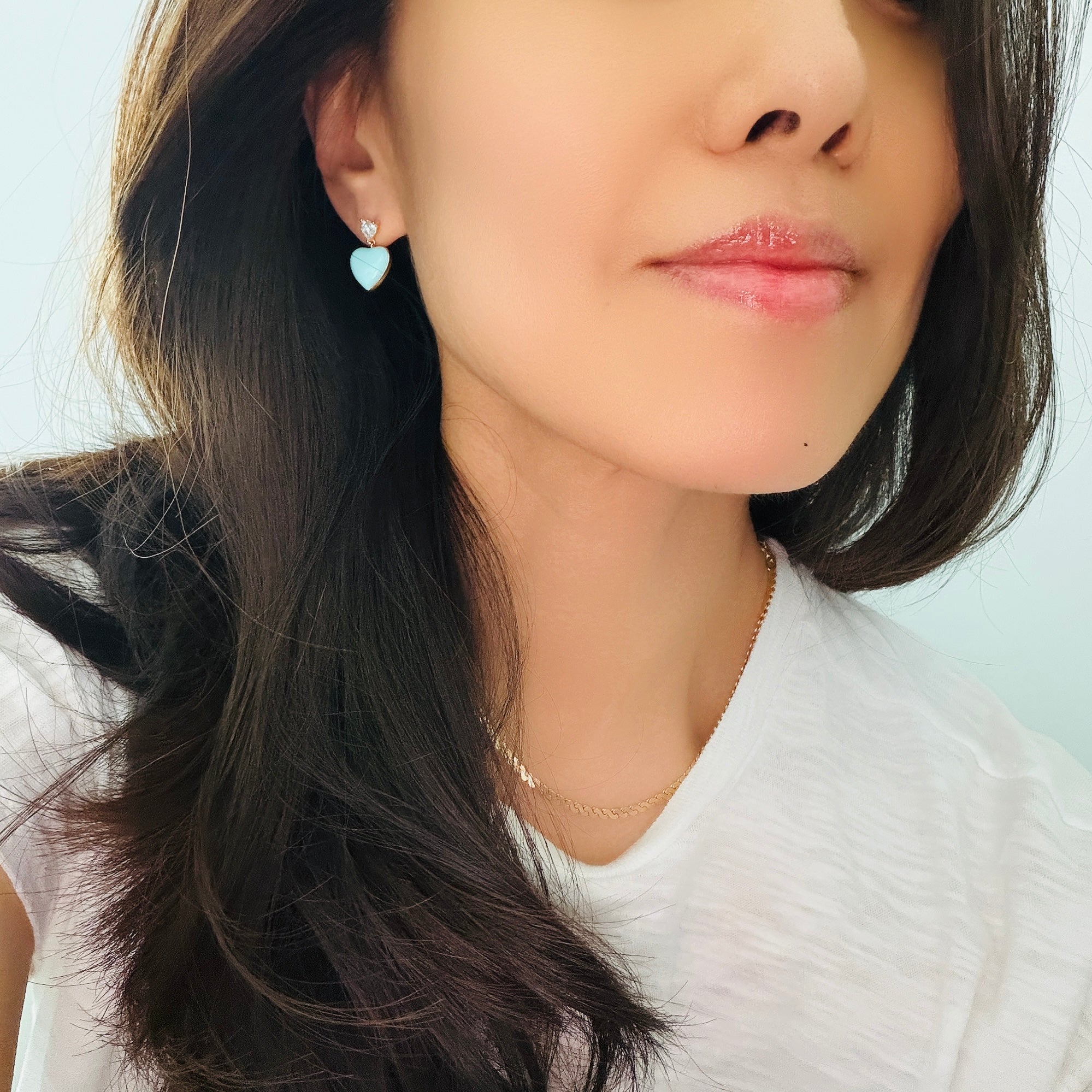 Juicy Heart Enamel Earrings